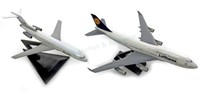 (2) Desktop Plastic Scale Model Airplanes