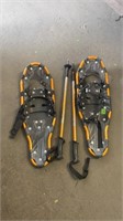 PAIR OF EXPEDITION 25" SNOW SHOES W/ POLES