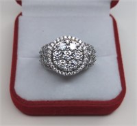 Sterling White Sapphire Dinner Ring