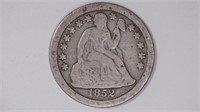 1852-O Seated Liberty Dime