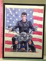 D3) REALLY NEAT ELVIS ON MOTORCYCLE PICTURE