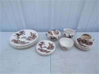 SET OF "THE OLD MILL" STONEWARE