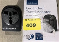 Grounded travel adapter, not tested