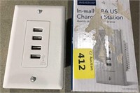 In-wall 8A USB charging station, not tested