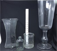 Clear Glass Decorative Vases & Hurricane