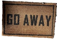 "Go Away" Welcome Mat