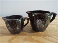 Vintage Pottery 1/2 C and 1/4C Measuring Cups