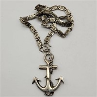 925 SILVER NAUTICAL PENDANT W CHAIN THAT IS NOT