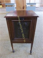 Edwardian Drop Front Coal Hod in Mahogany with