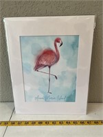 Flamingo Matted Art
