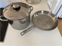 T-Fal Stainless Fry Pan & Lidded Stock Pot