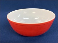 Vintage Pyrex Red 404 Mixing Bowl, has some scuff