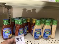 Bottles of Taco Sauce