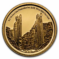 2023 1/4 Oz Gold Coin $25 The Lotr Argonath