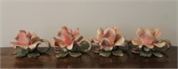 Set of 4 Capodimonte Candle Holders