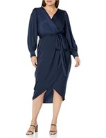 City Chic Plus Size Dress Opulent in Navy, Size