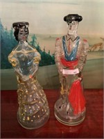 Vtg 1960s handpainted Spanish lady, man decanter