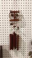 Owl wind chimes measure 17 inches from the top