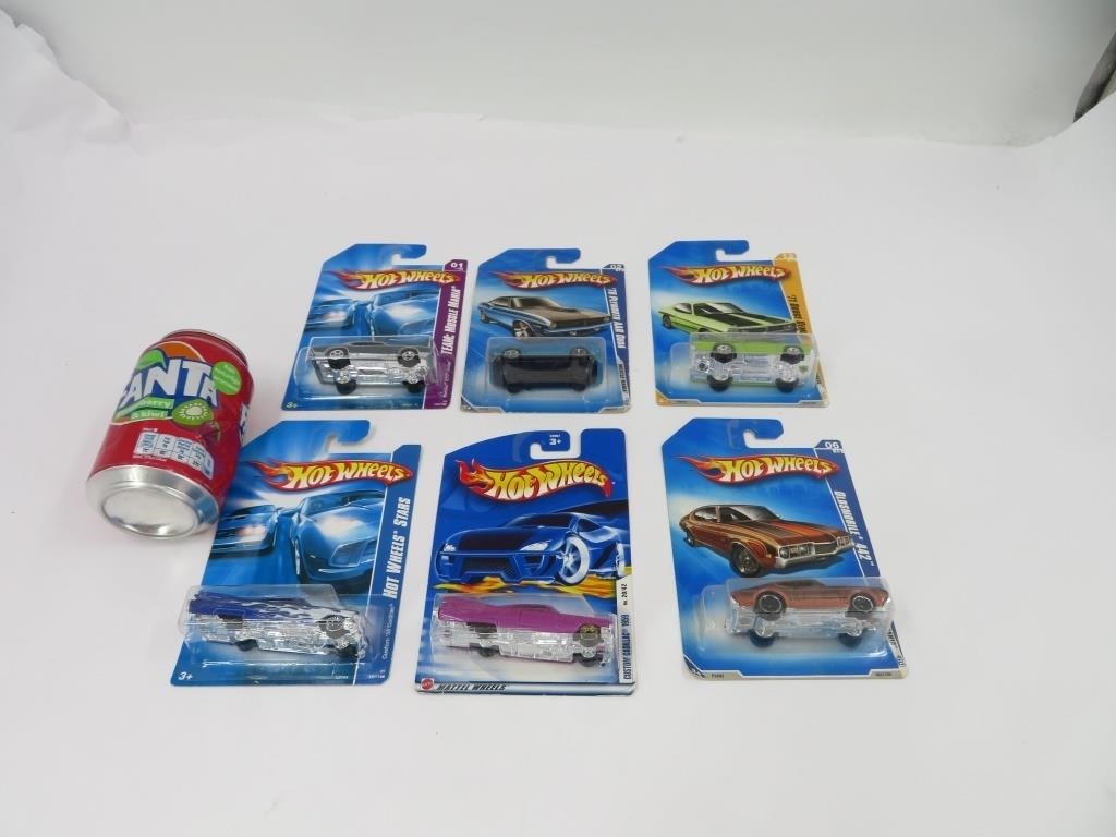 6 voitures Hot Wheels die cast