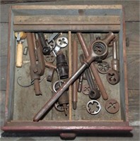 Tool drawer lot to include assorted die sets
