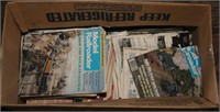 Railroad magazine lot, large box just over half