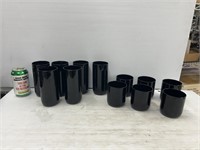 Black amethyst cups includes 6 tall and 6 short