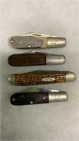 4 Vtg. Pocket Knives-Case XX, Case & Craftsman