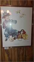 Normal Rockwell framed picture