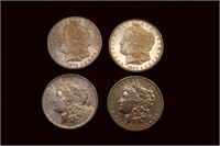 4pc Morgan Silver Dollars; 1879-82 BU