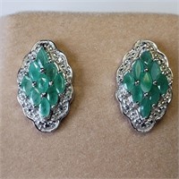$200 S/Sil Emerald Earrings