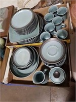 Two boxes arrowstone dinnerware