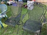 WROUGHT IRON OUTDOOR PATIO CHAIRS