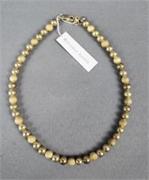 Etienne Aigner Golden Bead Necklace
