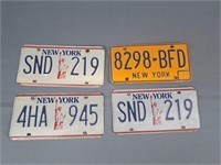 4 Pc New York License Plates