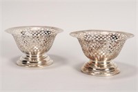 Pair of Edwardian Sterling Silver Pierced Bowls,
