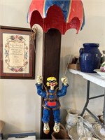 Vintage Paper Mache Paratrooper Clown