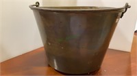 Antique American brass kettle bucket/pail.