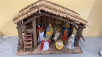 Nativity set measures 14” x 10” .  (1269)