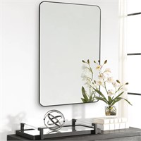 CULER Black Bathroom Wall Mirror,24 x 36 Inch Rec