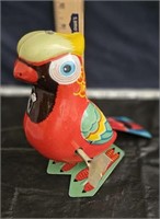 metal wind up parrot