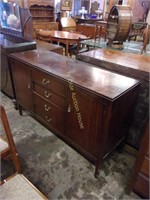 Plain Mahogany Sideboard with Drawers and Cabinet