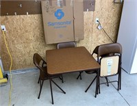 SAMSONITE Card Table & Chairs nice
