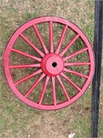 VG vintage 28 inch wooden spoked wheel