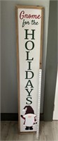 Gnome for the Holidays Sign w/Easel Backing