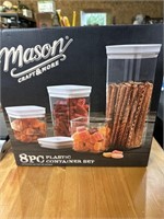 Mason 8pc Plastic Container Set New