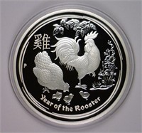 AUSTRALIA: 2017 $1 Year Rooster Proof 1oz .9999