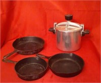 Cast Iron Pans, Pressure Cooker