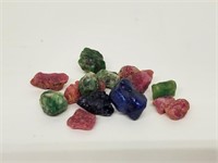 50cts Rough Natural Ruby Emerald & Blue Sapphire