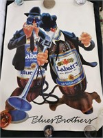 Blue Brothers Vintage Labatt Blue Beer Poster