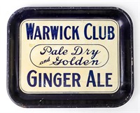 Vintage 1920s Warwick Club Ginger Ale Tray